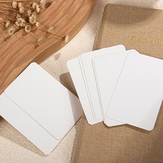 아트페이퍼 캘리 반코팅 무지 종이카드 100매 5.5x9cm 캘리그라피 캘리그래피 드로잉 용지 엽서 카드 메모