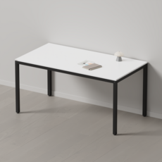 다가구 프래그마 1500 x 800 1인용 컴퓨터책상, 아이보리+블랙