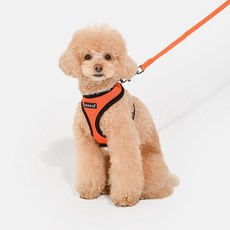 퍼피아 강아지 소프트 하네스 A PDCF-AC30, 오렌지, 1개