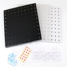 건shop디자인 투명 흡착 접착 페그보 세트 아트사인, 흰색+흡착판
