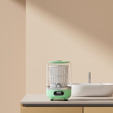 新款雙艙內衣褲洗衣杯小型家用洗襪子機無線家用迷你洗衣杯, 【薄荷綠】3000mah大電池+升級瀝水籃+深度清潔:1個