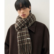 DRAW FIT 레빈 헤어리 체크 머플러 [BROWN] DFAC5491BR 152743, BROWN