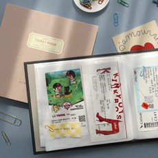 [국산] 오리지널 티켓북 뮤지컬 여행 야구 영화 콜북 콜렉트 바인더 앨범, 1개, 네이비