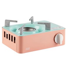 블럭버너 미니 내맘대로 휴대용 가스레인지, 민트 + 피치, 1개