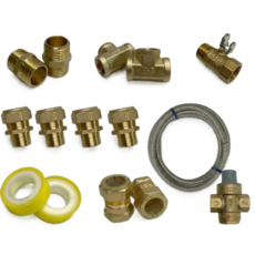 전기온수기 설치부속 세트 감압밸브 포함 셀프교체 배관자재 주름관 키트, 1개