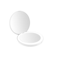 치프몰 10배 확대 LED 휴대용 손거울, 1개, 흰색