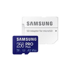 SAMSUNG 三星 MicroSD PRO PLUS 存儲卡 Galaxy GoPro Hero 11 DJI, 256GB