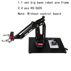 ESP32 로봇 DIY 키트 매니퓰레이터 클로 프로그래밍 프로젝트용 금속 회전 베이스암 4 DOF, Package 1