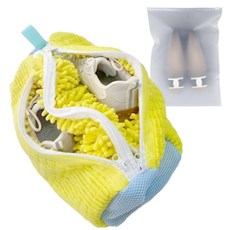 주니르 분리형 운동화 세탁망 변형방지 운동화망 빨래망, 1세트, 옐로우