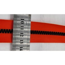 愛心手工材料鋪 5號塑鋼防水拉鏈 碼裝拉鏈 雙面拉鏈頭 耐用不易變形, 1個, 熒光橘紅塑鋼防水拉鏈一碼（拉錬頭另外購買