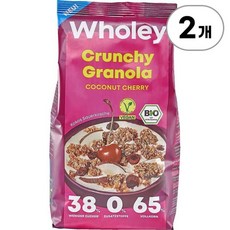 홀리(Wholey) 유기농 코코넛 체리 그래놀라 Wholey Organic Crunchy Coconut Cherry Granola 300g, 2개