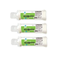 청정원 국산콩 순두부 국산순두부, 3개, 350g
