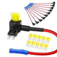 Nilight 10팩 마이크로 2 퓨즈 TAP 12V 자동차 회로 추가 ATR 블레이드 어댑터 50058R