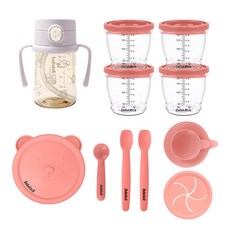 베베락 이유식스타트 6종세트(원터치 빨대컵 포함), 피치핑크, 1개