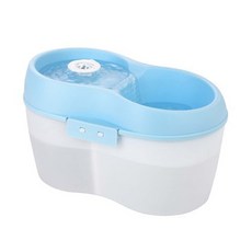 Dog&Cat H2O 有氧濾水機 時尚白 1.2L 寵物飲水機, 1個, 湖水藍2L