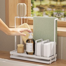 리바벨 욕실 싱크대 정리대 수세미 행주 걸이 홀더 YS402-LP, 1개, 화이트