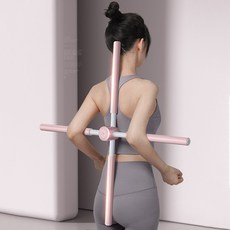 엘에이스 밸런스바 바른자세 필라테스 요가 거북목교정 스트레칭봉 십자봉, 일반형, 1개
