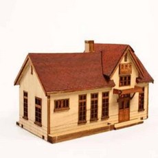 어린이만들기 토탈공예재료 HO 간이역 화본역 1대87