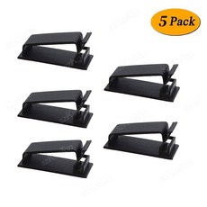 관리 관리자 자체 정리 장식 클립 USB 접착 데이터 와인더 자동차 클램프 코드 홀더 케이블, 5PCSBlack