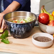 (스웰 공식 온라인스토어) 대용량 스텐 샐러드볼 1.900ml, 아주라이트 마블, 1개