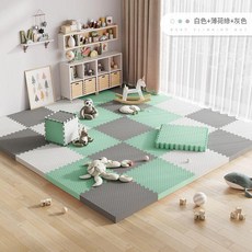 嬰幼兒爬爬墊 泡沫拼接地墊 防滑防水可擦拭 寶寶遊戲墊, 新品強推 - 白色 薄荷綠 灰色 無甲醛