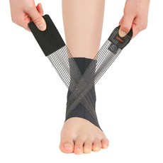 [물리치료사 자문개발] 브메르 1mm 에어스트랩 인체공학 발목보호대, 블랙, 2개
