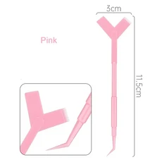 10개/봉투 재사용 가능한 Y자형 속눈썹 펌 스틱 미니 빗 리프팅 컬러 어플리케이터 메이크업 도구 용품, 1개