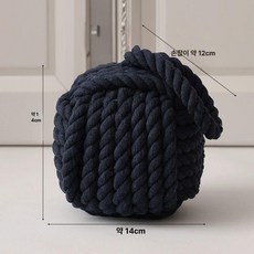 블록 실타래 바닥 원형 사각형 방화물 도어스토퍼 빙삭기 펀치다운 다섯 콘 모듈식 집중력, 사각형-다크 블루 코튼 라인, 1개