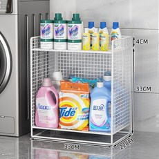 可移動多層置物架 帶輪浴室收納架 落地衛浴用品架, 浴室置物架-白色-落地款, 1個