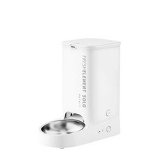 PETKIT 佩奇 寵物餵食器 SOLO 智能定時定量不鏽鋼寵物餵食器, 1個, 智能寵物餵食器SOLO-月光白,單台, 智能寵物餵食器SOLO-月光白, 3L