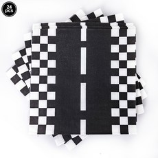 경주장 바닥 러닝 레이서 파티 장식 냅킨 종이컵 풍선 경주 자동차 도로 테마 생일 용품, napkin-24pcs