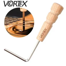 VORTEX 기타 도구 4MM 버전 렌치 육각 특수 어쿠스틱 나무 조정 손잡이, Wooden handle w nch, 1개