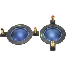 44.4mm 코일 파란색 필름 44코어 혼 트위터 드라이버 다이어프램 트레블 스피커 수리 DIY 8옴 70250W 고급 2개, 44.4mm 코일 파란색 필름 44코어 혼 트위터 드라