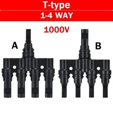 15 세트 30A 1000V YT 유형 광전지 태양광 PV 3-7 웨이 분기 커넥터 키트 PVMC 케이블용 IP67 2.546mm² 배, 01 5 SETS, 15 MC4-T5