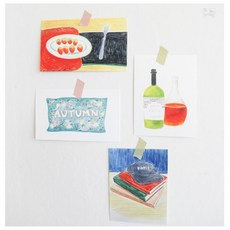 티디엠디 포스트카드 캘리그라피엽서, 21 간식 딸기