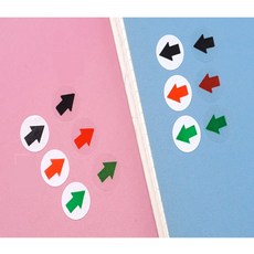 제이모네 미니 화살표 스티커 1장 아파트사전점검스티커, 흰바탕 - 녹색