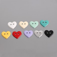 소프트 하트단추(10개) [5035] / 인형단추 의류단추, 실버