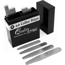 남성용 40 메탈 칼라 스테이 스테인리스 스틸 드레스 셔츠 4가지 사이즈 삽입 품질