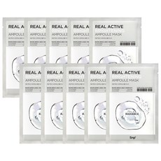 Snp Real Active亮白光彩安瓶面膜, 1盒, 10片