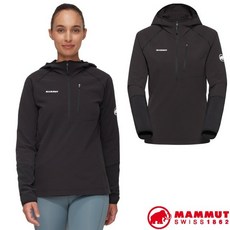 【MAMMUT 長毛象】送》女 輕量彈性保暖 連帽長袖排汗衣 Madris Light 登山上衣 帽T 06060