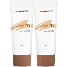 더마하우스 프리미엄 내츄럴 썬비비 50ml x 2개/자외선차단 잡티커버 피부보정 자연스러운연출, 2개