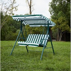 정원그네 야외 철제 정원그네 그네 2인용 그네의자 마당의자 북유럽 안락, 그린