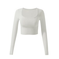 발레복 요가복 세트 가을 겨울 운동 상의 패드 포함