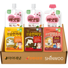 짜먹는 닭가슴살비트100g 1개+소고기브로콜리100g 1개+흑미소고기100g 1개+순한소스 카레 50g1개+짜장50g1개+새우 50g1개, 1개