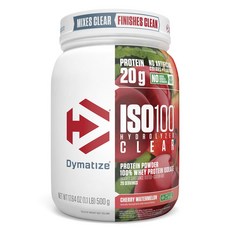 Dymatize ISO 100 透明乳清蛋白粉, 櫻桃西瓜, 1個, 500克