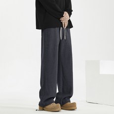 男款休閒長褲 - 垂感顯瘦運動褲