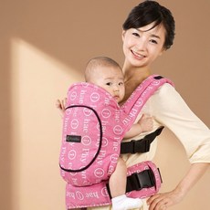 아이편해 일본수출용 국산 쁘띠뜨리 망사 아기띠 Free Size, 베이비붐 캐리어 핑크색상