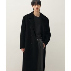 브랜드정품 드로우핏 DRAW FIT 핸드메이드 캐시미어 더블 로브 코트 BLACK 280360