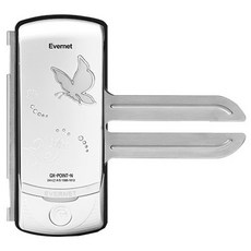 에버넷 커버형 유리문 전용 보조키 손잡이 없음 도어락, GX-POINT-N, 고객직접설치