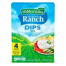 [미국직배송]히든밸리 오리지널 랜치 드레싱 믹스 시즈닝 Hidden Valley Dressing Mix, 113g, 1개